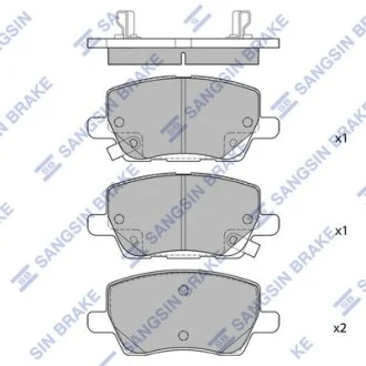 Колодки гальмівні передні Chevrolet Cruze (18-), Sonic (18-) HI-Q Hi-Q (SANGSIN) SP4493