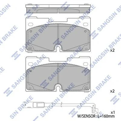 Колодки тормозные передние Chevrolet Tahoe (22-), GMC Yukon (22-), Cadillac Esca Hi-Q (SANGSIN) SP4506 (фото 1)