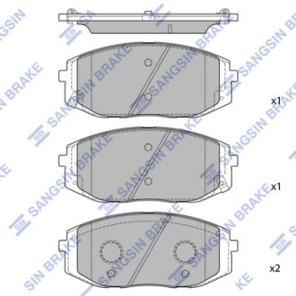 Колодки тормозные передние Hyundai Staria (US4) Hi-Q (SANGSIN) SP4509