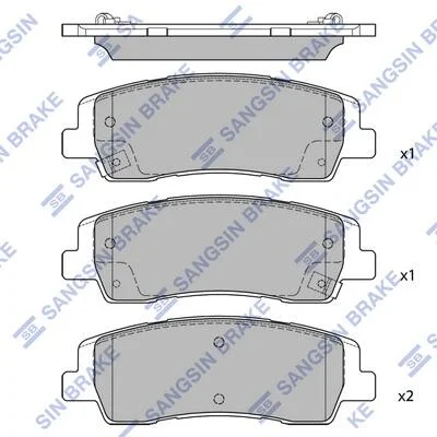 Колодки тормозные задние Hyundai Staria (132.0x45.5x15.0) Hi-Q (SANGSIN) SP4510 (фото 1)