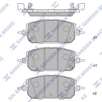 Колодки тормозные передние Mazda MX30 (22-), CX-50 (23-) Hi-Q (SANGSIN) SP4530 (фото 1)