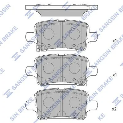 Колодки тормозные задние Chevrolet Equinox (18-) Hi-Q (SANGSIN) SP4536 (фото 1)