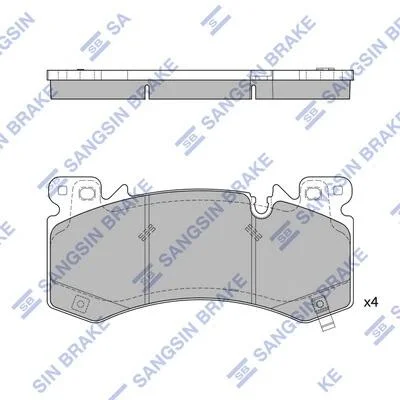 Колодки тормозные передние Chevrolet Tahoe (22-), GMC Yukon (22-), Cadillac Esca Hi-Q (SANGSIN) SP4546 (фото 1)