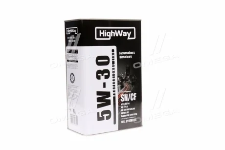 Масло моторное 5W-30 SN/CF (Канистра 4л) HighWay 10117