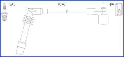 HUCO OPEL К-кт високовольтних проводІв Omega B,Vectra B 2.0 94- HITACHI 134251