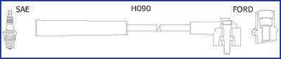 HUCO FORD комплект високовольтних проводІв ESCORT V 1.3 90-95, FIESTA III (GFJ) 1.0 89-95, ORION II (AFF) 1.3 85-90 HITACHI 134659