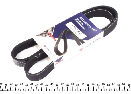Ремінь генератора Fiat Ducato 2.0 94- /VW Caddy 1.4 04- (6PK1100) HUTCHINSON 1100 K 6