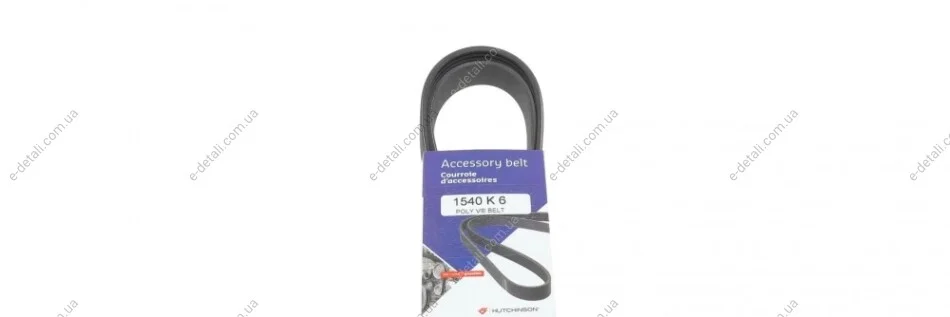 Ремінь генератора VW Golf/BMW/Ford/Opel (6PK1540) HUTCHINSON 1540 K 6 (фото 1)
