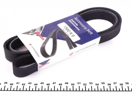 Ремень генератора Citroen Berlingo/Peugeot Partner 1.1/1.4 96-08 (6PK1560) HUTCHINSON 1560K6