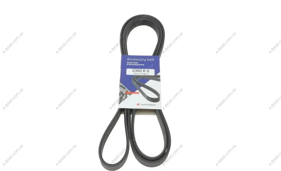 Ремень генератора MB W124/W164 (6PK2360) HUTCHINSON 2360 K 6 (фото 1)