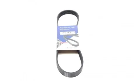 Ремінь генератора Citroen C2/C3 1.4HDi 02-/C4/Peugeot 206 CC/207/307 1.6HDi 03-15 (6PK780) HUTCHINSON 780 SK 6
