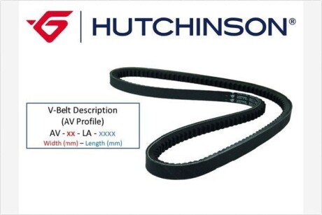 Клиновий ремінь (AV 10 LA 720) HUTCHINSON AV10LA720