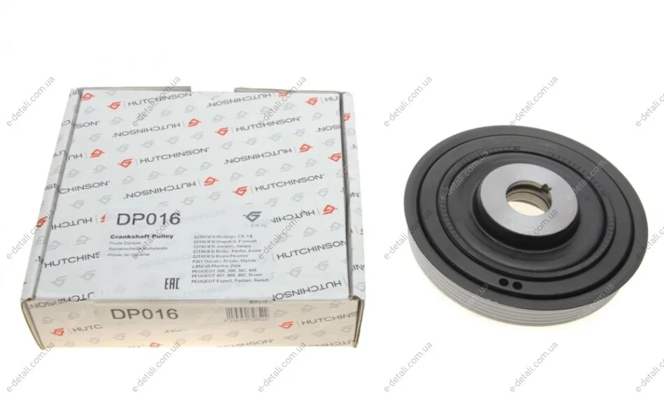 Шкив коленвала Citroen Berlingo/Jumpy/Peugeot Expert 1.9D/2.0HDI 98- (6PK) HUTCHINSON DP016 (фото 1)