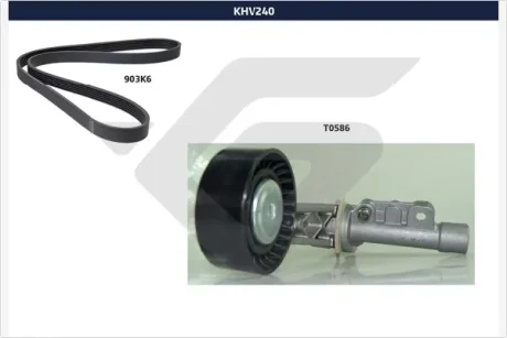 Комплект ременя генератора HUTCHINSON KHV 240