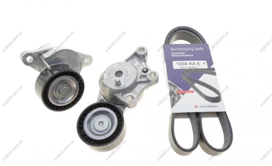 Комплект ремня генератора Peugeot 208/2008 1.6BlueHDi 13- (6PK1004) HUTCHINSON KHV 269 (фото 1)