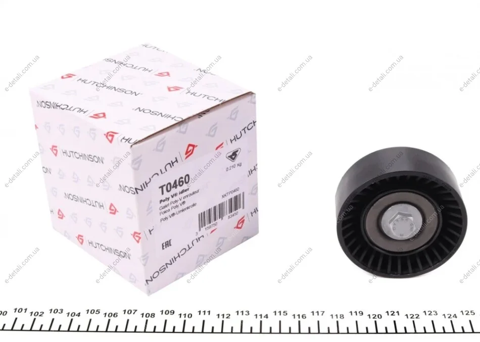 Ролик обвідний Ford Fiesta VI (05-08), Galaxy II (06-15), Mondeo IV (07-15) Hutchinson HUTCHINSON T0460 (фото 1)