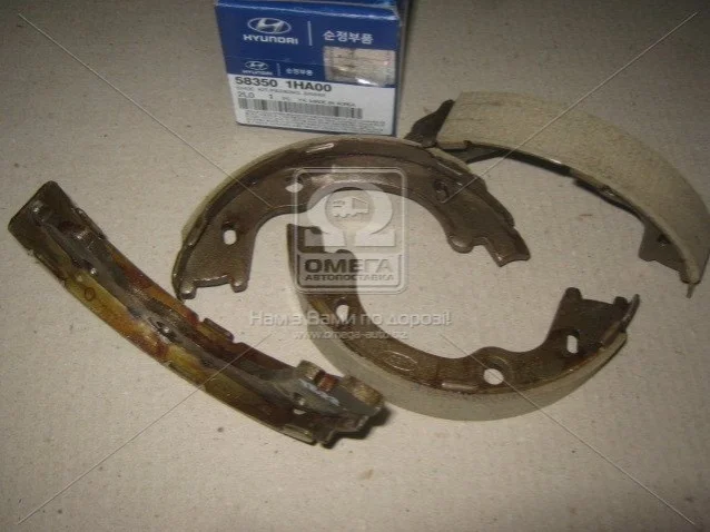 Колодки тормозные стояночные тормоза барабанные (выр-во Mobis) Hyundai/Kia/Mobis 583501HA00 (фото 1)