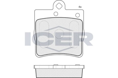 Комплект гальмівних колодок.).) ICER 181311-396