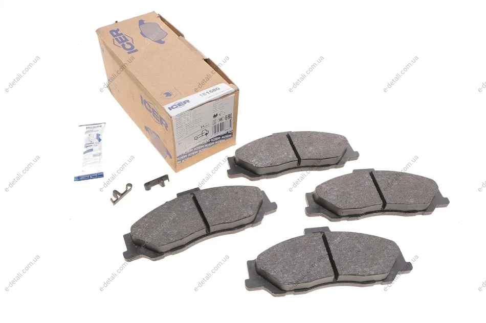 Колодки тормозные (передние) Ford Ranger 99-12/Mazda B-serie 99-06/BT-50 06- ICER 181580 (фото 1)