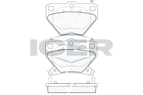 Гальмівні колодки (задні) (GDB3243 C22020ABE FDB1395 SP2044 0741.02) (реальному покупцю с знижка!) ICER 181607