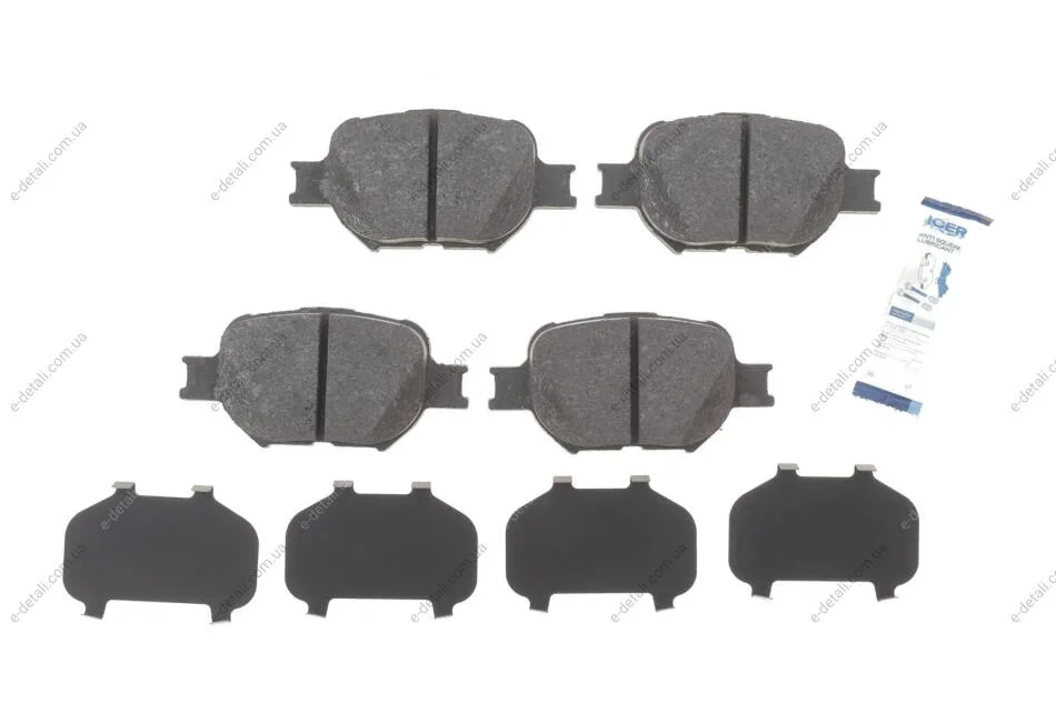 Колодки гальмівні (передні) Toyota Corolla 01-07/Matrix 02-04/Celica 99-05 ICER 181704 (фото 1)