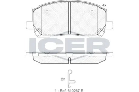 Гальмівні колодки (передні) (Sumitomo) (GDB3286 FDB1911 SP1384 0855.00) (реальному покупцю ВЕЛИКА знижка!) ICER 181705