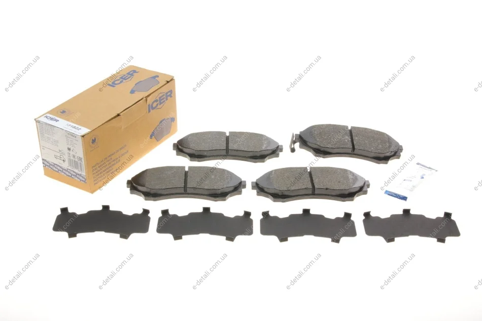 Колодки тормозные (передние) Ford Ranger 99-12 ICER 181822 (фото 1)