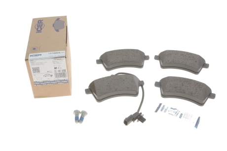 Колодки тормозные (передние) Renault Kangoo/Nissan NV 250 08- (+датчики) ICER 181854-203