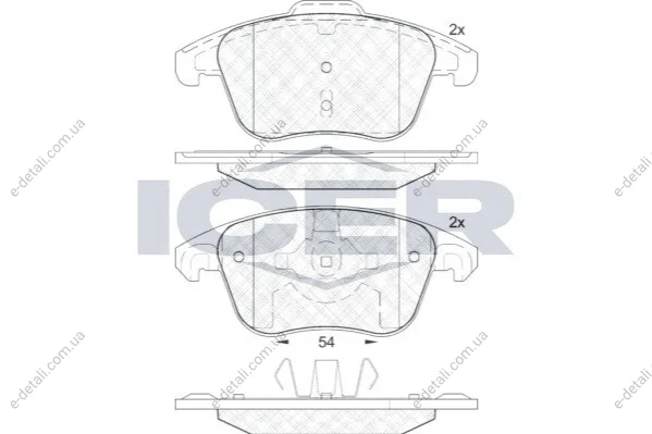 Колодки тормозные (передние) Citroen C4 04-/Peugeot 207/307/308/3008 02- ICER 181866-200 (фото 1)