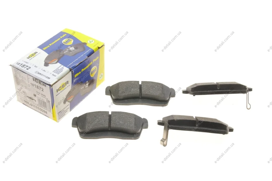 Колодки тормозные (передние) Subaru Justy IV 07-/Toyota Passo II 10-/Pixis Mega 15- ICER 181872 (фото 1)