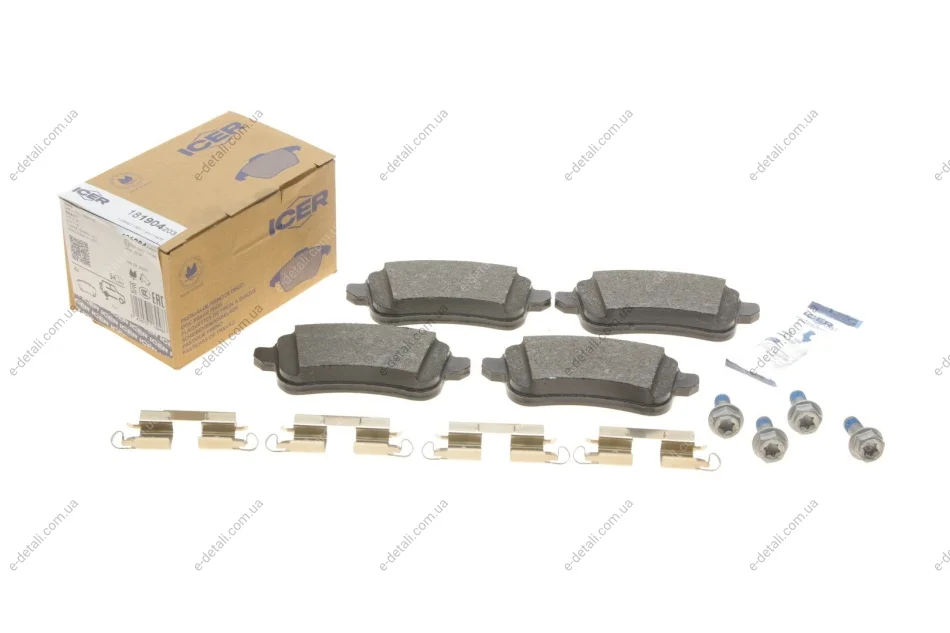 Колодки тормозные (задние) Renault Fluence/Megane/Scenic 08- ICER 181904-203 (фото 1)