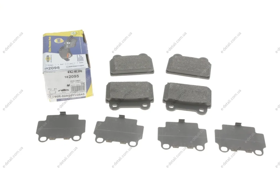 Колодки тормозные (задние) Mitsubishi Lancer V EX 07- ICER 182095 (фото 1)