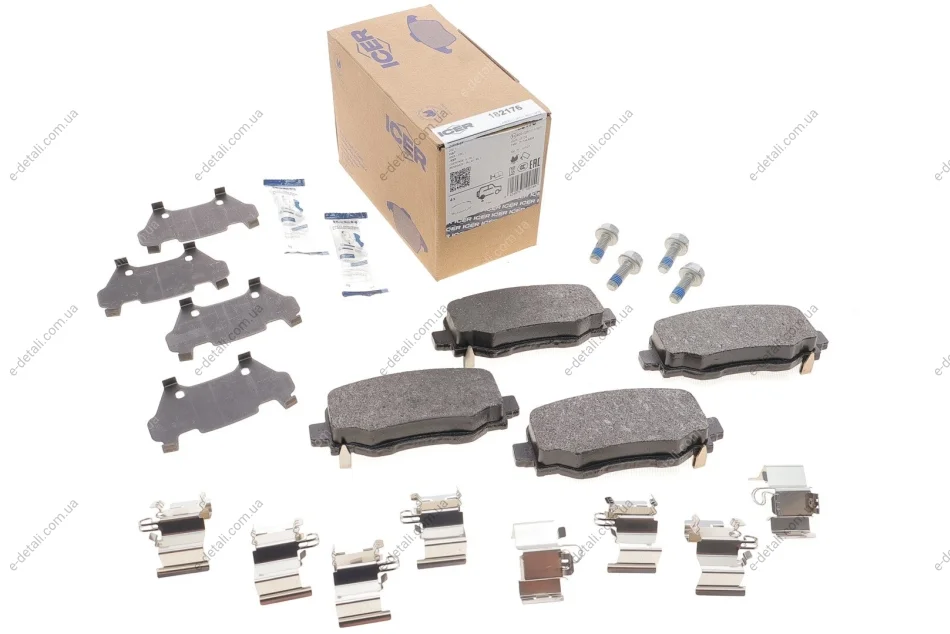 Колодки тормозные (задние) Jeep Cherokee 13- ICER 182176 (фото 1)