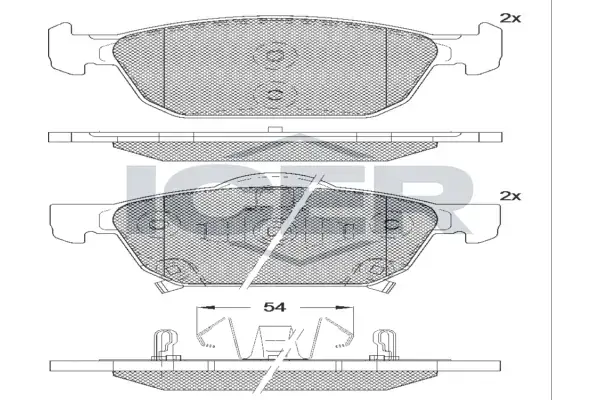Гальмівні колодки (передні) (Ate-Teves) (GDB3600 C14055ABE FDB4868 1552.02) (реальному покупцю ДУЖЕ велика знижка!) ICER 182183 (фото 1)