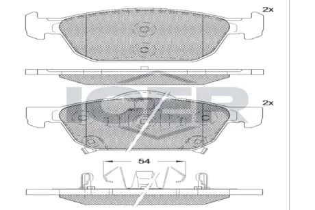 Гальмівні колодки (передні) (Ate-Teves) (GDB3600 C14055ABE FDB4868 1552.02) (реальному покупцю ДУЖЕ велика знижка!) ICER 182183