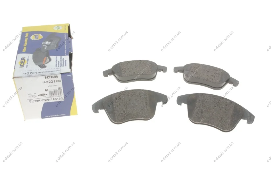 Колодки тормозные (передние) Ford Mondeo 12- ICER 182231-203 (фото 1)