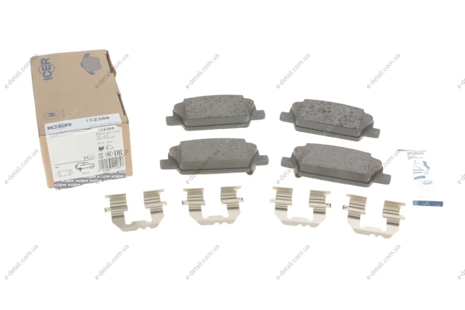 Колодки тормозные (задние) Hyundai Santa Fe 18- ICER 182388 (фото 1)