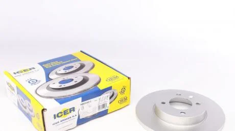 Диск тормозной (передний) VW Caddy II 95-04/Passat B3/B4 88-97/Golf 91-02 (256x13) (с покр.)(полный) ICER 78BD3392-2
