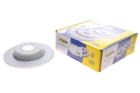 Диск тормозной (задний) Audi A3/Skoda Octavia/SuperB/VW Golf/Passat B6 04-15 (282x12)(с покр.)(полн) ICER 78BD5619-2