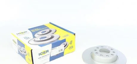 Диск тормозной (задний) Audi A3/Skoda Octavia/VW Caddy 03-/Golf 08- (272x10)(с покр.)(полный) ICER 78BD5637-2