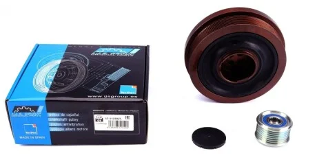 Шків колінвалу + шків генератора BMW 5/7/X5/X6 2.5-4.0D 08- (7PK) IJS GROUP 17-1137KIT