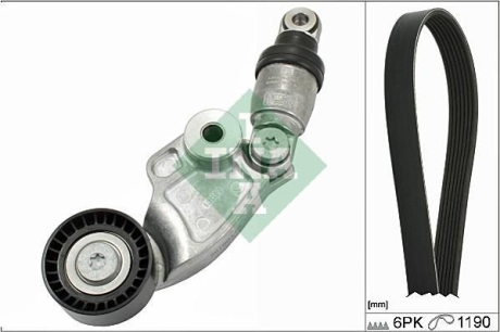 Комплект ремня генератора Mazda 3/6/CX-5 2.2D 12- INA 529 0119 10 (фото 1)