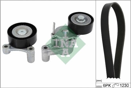 Комплект ремня генератора Volvo S60/S90/V60/V90/XC60/XC90 2.0H 15- (6PK1230) INA 529 0548 10