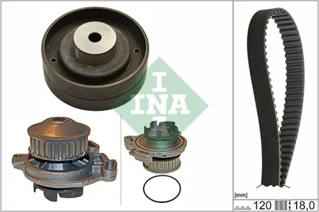Комплект ГРМ + помпа Audi 100/200/80/90/VW Passat 2.0/2.2i -88 (18x120z) INA 530 0151 30
