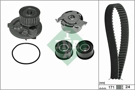 Комплект ГРМ + помпа Opel Frontera/Omega 2.2 i 95-03 INA 530 0358 31