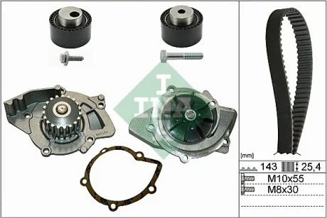 Комплект ГРМ + помпа Citroen Jumper/Peugeot Boxer 2.2 HDi 02- INA 530 0368 30