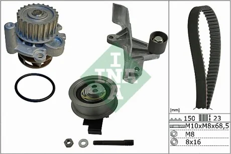 Комплект ГРМ + помпа Audi A4/ A6/ VW Passat 1.8 T/ 2.0 95-05 INA 530 0546 30