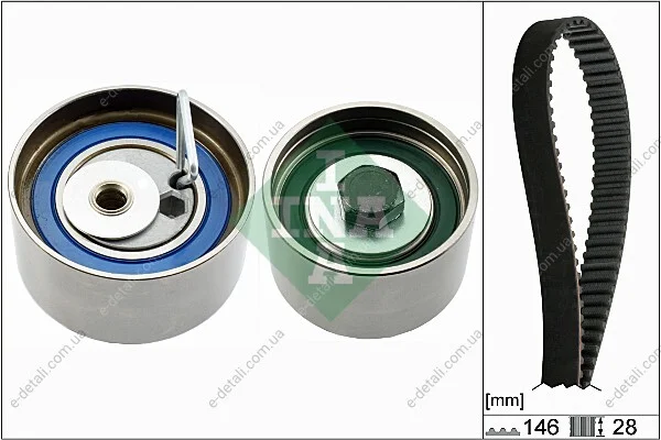 Комплект ГРМ Jeep Wrangler/Cherokee 2.4 01-08 INA 530 0587 10 (фото 1)