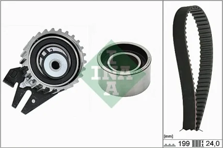 Комплект ГРМ Alfa Romeo 159/166/Brera/Spider 2.4D 05- (199x24) INA 530 0625 10