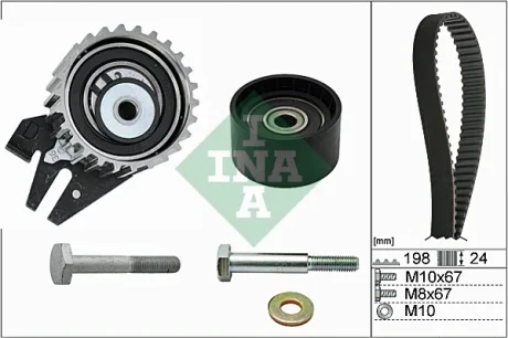 Комплект ГРМ Fiat Stilo 1.9 JTD 03-06, 93/103kw, (937 A4.000/192 A5.000) INA 530 0626 10